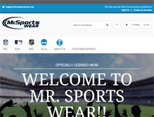 Tablet Screenshot of mrsportswear.com